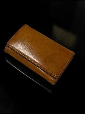 Vintage Blue Magic London Brown Leather Wallet Heritage Quiet Luxury